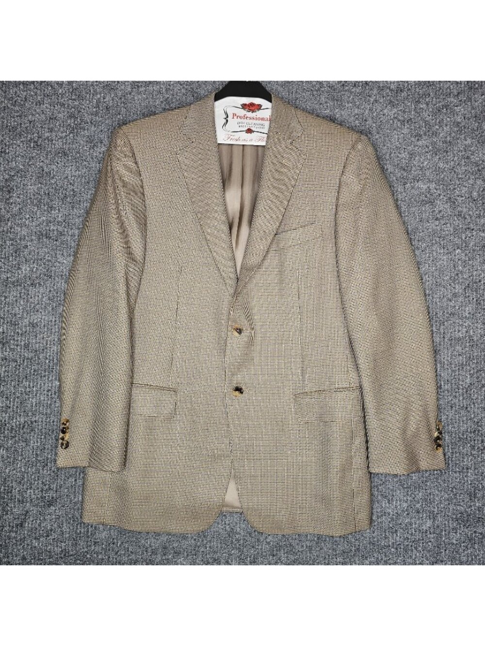 Ermenegildo Zegna Houndstooth Cashmere Blazer Jacket Sportcoat IT 50R US 40R